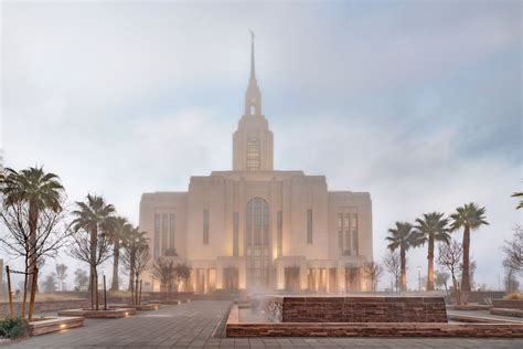 Red Cliffs Utah Temple - Eventide. Robert A. Boyd Fine Art and LDS Temples
