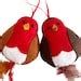 Buy Robin Red Breast PDF Sewing Pattern, Christmas Ornament, Tree ...