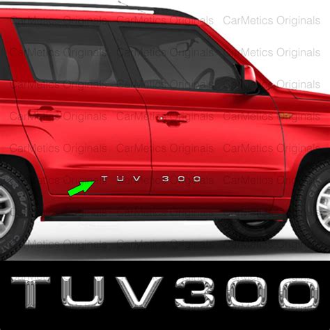 CarMetics TUV 300 3D Letters (3D Stickers 3D Logo 3D Emblem for TUV 300 ...