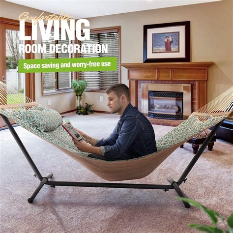 Buy Space-Saving Hammock with Stand, 2 Person 550 Pound Capacity ...
