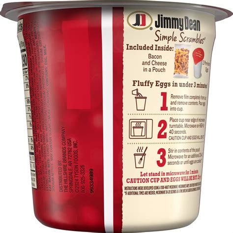 Jimmy Dean Simple Scrambles Bacon Breakfast Cup - Shop Entrees & sides ...