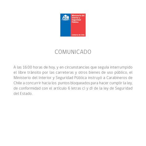 Ministerio del Interior Chile (@min_interior) / Twitter