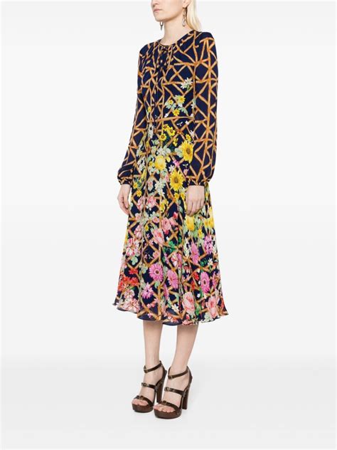 Mary Katrantzou Garland Lattice-Print Georgette Dress Price in India ...