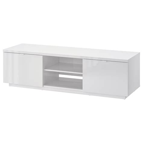 BYÅS TV bench, high-gloss white, 160x42x45 cm - IKEA