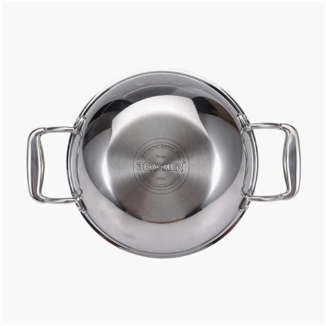 Buy BERGNER Hitech Silver Solid Triply Stainless Steel Induction Base ...