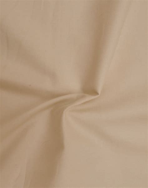 Off White Plain Cotton Twill Dress Material Fabric - Charu Creation