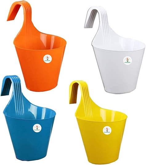 TrustBasket Set of 6 Vertical Gardening POTS/PLANTERS(Small) -Brown ...