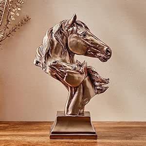Buy Home Centre Mayur Polyresin Horse Heads Figurine Online at Low ...