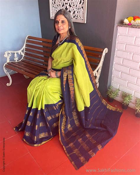 EE-V12111 Lime Madurai Cotton – sakhifashions