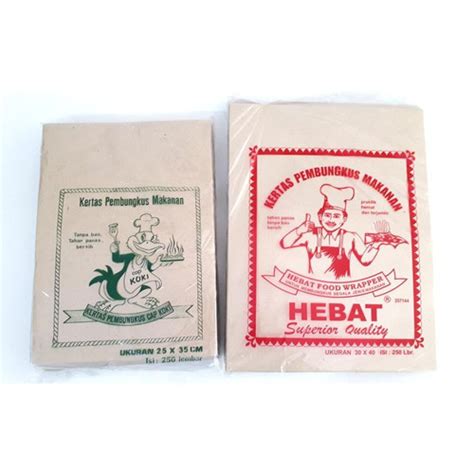 Jual Kertas Nasi Besar 30X40 Cap Koki Hebat 250Lbr Kertas Coklat Kertas ...