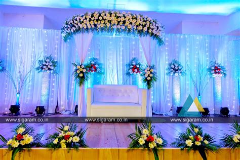 Reception stage decoration at Sri SaiRam mahal, ECR, Thenpakkam ...