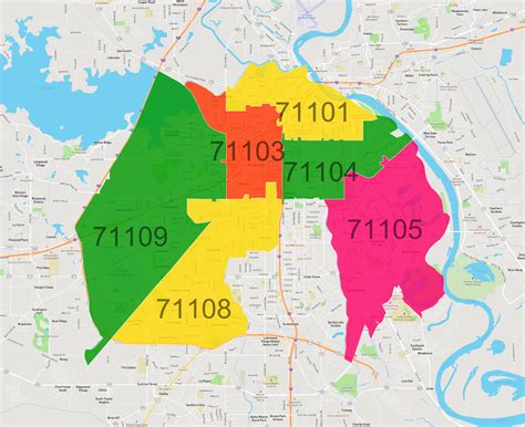 Zip Codes in Shreveport