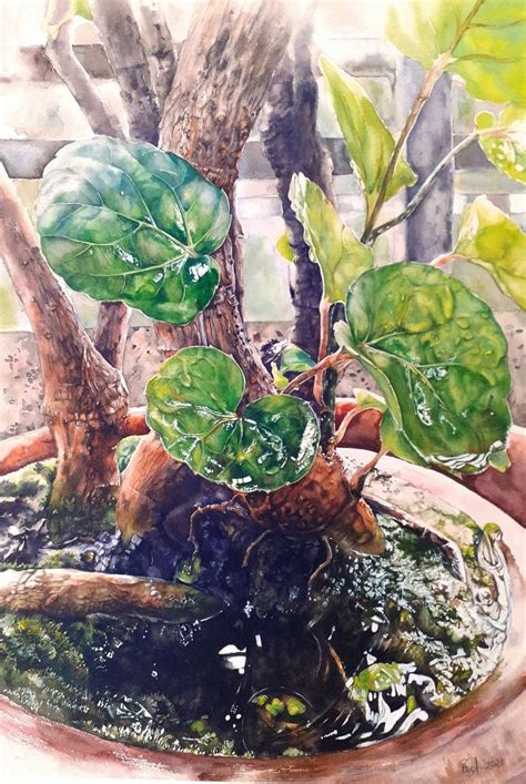Terrarium Painting by Sufia Easel | Saatchi Art