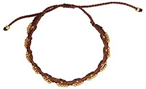Sindhi Boutique Brown Macrame & Brass Unisex Single Anklet (SB53 ...