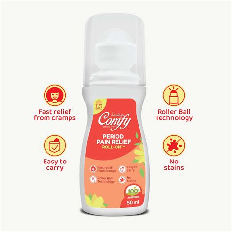 Buy AMRUTANJAN COMFY SNUG FIT PERIOD PAIN RELIEF AYURVEDIC ROLL ON 50ML ...