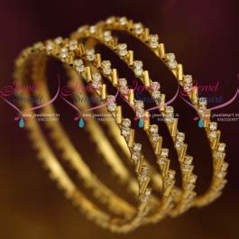 B9389 4 Pieces Baby Small Size Broad Gold Plated Stone Bangles Shop ...