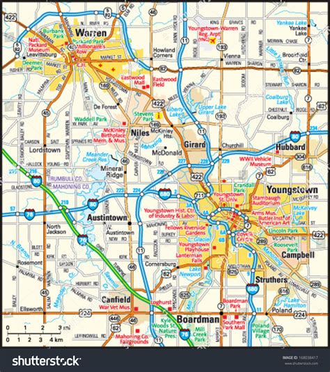1995 Youngstown Ohio Map 1860 Map Of Youngstown Mahoning County Ohio