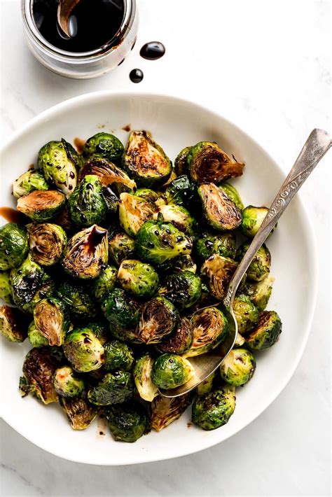 Roasted Brussels Sprouts with Balsamic Glaze - Garnish & Glaze
