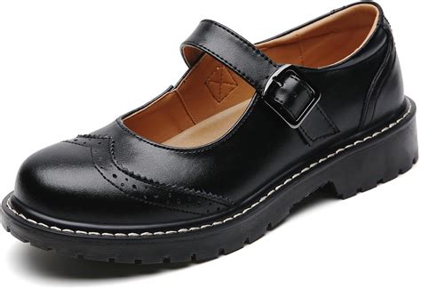 Amazon.com | XMM Mary Jane Shoes Women Black Mary Janes Flats Ladies ...