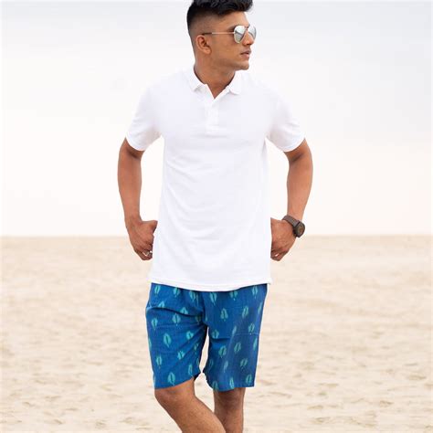 Royal Blue Ikat Mens Shorts – Color Weave
