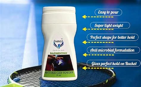 Badminton Grip Powder, ISO Certified, with Anti Microbial Activity ...