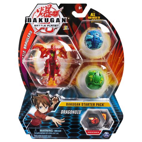Buy Bakugan Starter Pack 3-Pack, Dragonoid, Collectible Action Figures ...