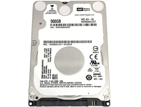 Amazon.in: Buy Western Digital WD5000LUCT AV 500GB 5400RPM 16MB Cache ...