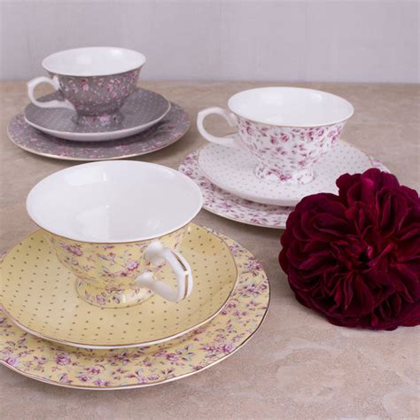 Ditsy Floral Grey Afternoon Tea Set – CasaGold