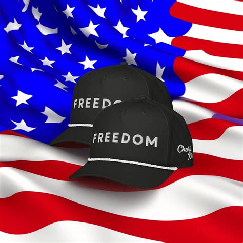Embroidered Freedom Charlie Kirk Hat - Charlie Kirk Flag