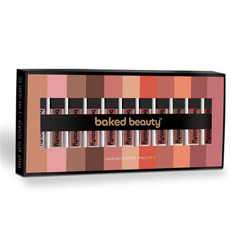 Buy BAKED BEAUTY Mousse Matte Liquid Lipstick Pack of 11 | 1.5ml Each ...