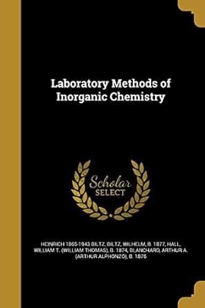 Buy Laboratory Methods of Inorganic Chemistry Book Online at Low Prices ...