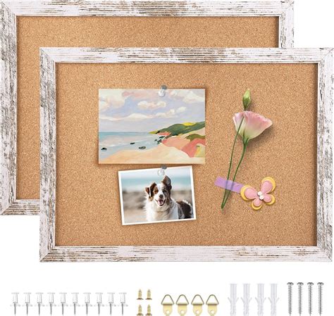 Aitakatta Cork Board Bulletin Board, Decorative Hanging Framed Cork Boards for Walls, Pin Board ...