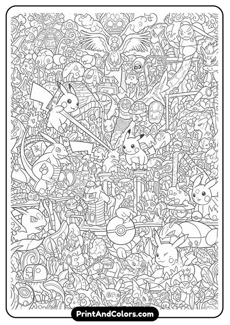Hard Pokemon Coloring Pages