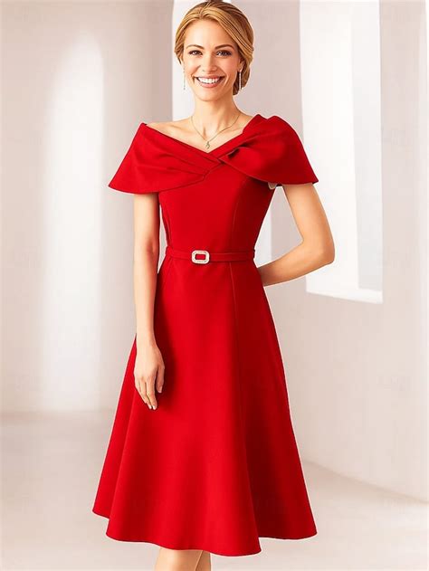 A-Line Knee Length Party Dress Cocktail Dress Wedding Guest Dress ...