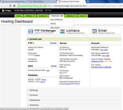 Goodaddy Upload a SQL Server Database 的图像结果