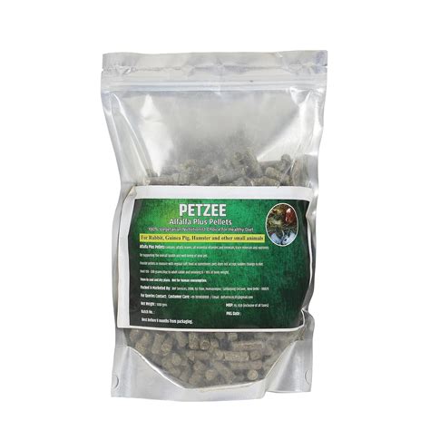 Buy Petzee Alfalfa Pellets (Premium) Food (6mm) for Rabbits, Guinea ...