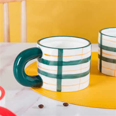 Artsy Ceramic Cup For Coffee Set Of 4 330ml Online - Premium Coffee Mug ...