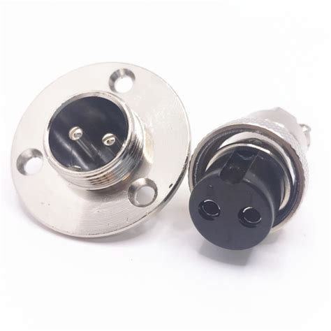 Probots 4 Pin GX16 Male Female Panel Mount Aviation Connector with 3 ...