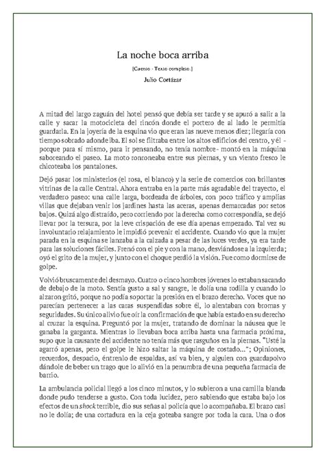 La noche boca arriba - La noche boca arriba [Cuento - Texto completo ...