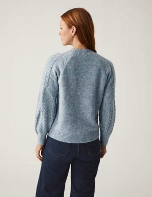 Cable Knit Pointelle Jumper