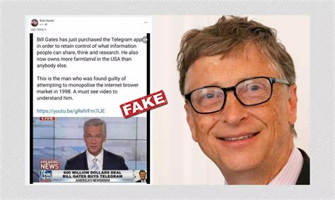 False: Bill Gates Has Purchased The Telegram Messaging App | BOOM