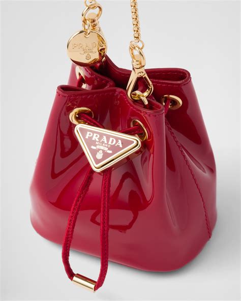 Cherry Red Patent Leather Mini-pouch | PRADA