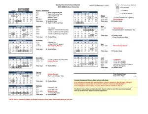 Carmel Schools CSD Calendar 25-26 revised pdf - EduCounty