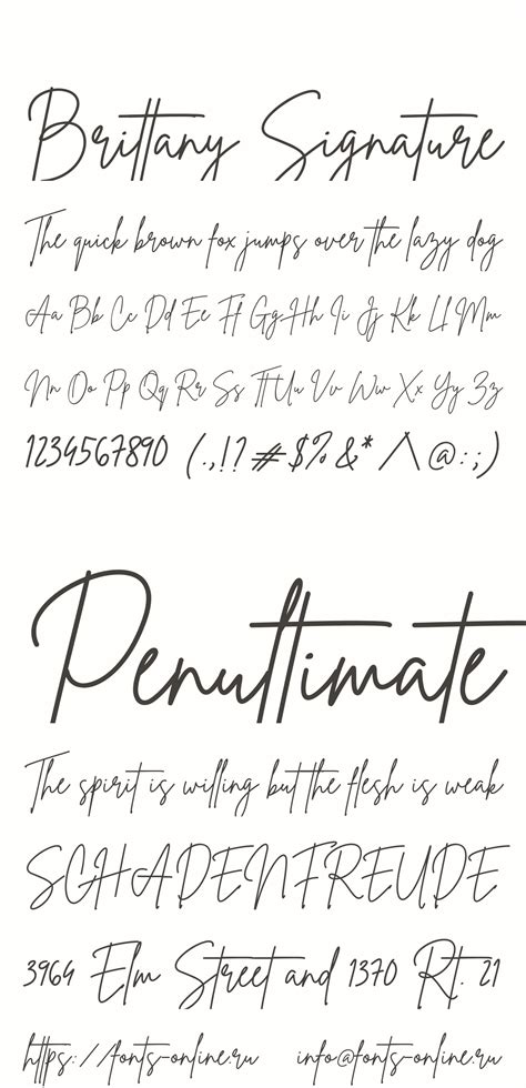Brittany Signature font