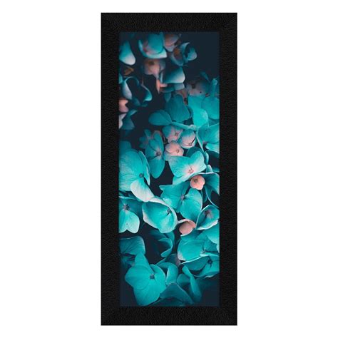 JITESH ARTS Wall Beautiful Blue And Pink Flower Balck Frame painting ...
