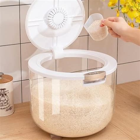 HomeEssentials Container for Kitchen Storage Set - 5KG Airtight Rice ...