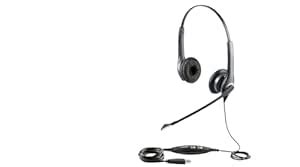 Jabra GN 2025 Corded DUO Quick Disconnect Headset for Desk Phone ...