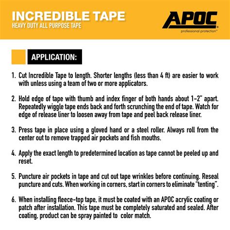 APOC® Incredible® TapeHeavy Duty All Purpose Fleece-Top Tape