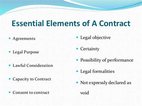 Image result for Basic Elements of a Contract