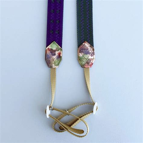 30mm幅カメラストラップモスグリーン裏地パープル革ムラ染 | FURIKAKE Online Shop